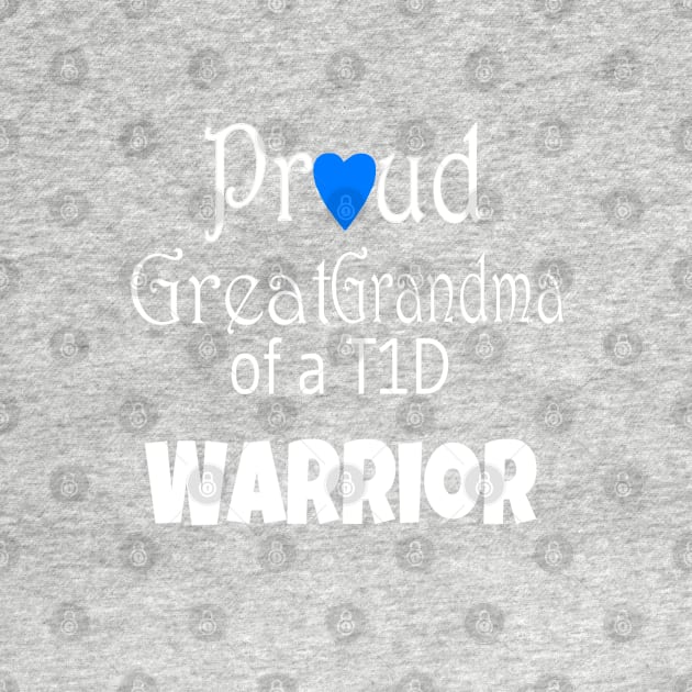 Proud Great Grandma - White Text - Blue Heart by CatGirl101